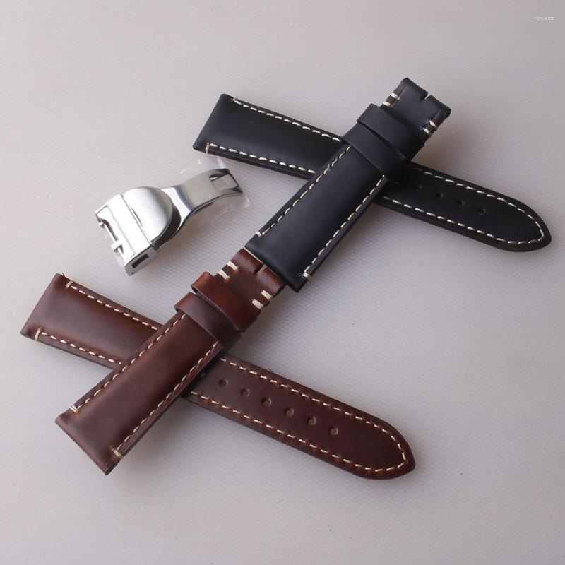 Watch Bands Top Quality 22mm Brown Black Vintage Retro Italy Genuine Leather Watchband For Strap Band Buckle Deployment Belt
Watch Bands Top Quality 22mm Brown Black Vintage Retro Italy Genuine Leather Watchband For Strap Band Buckle Deployment Belt