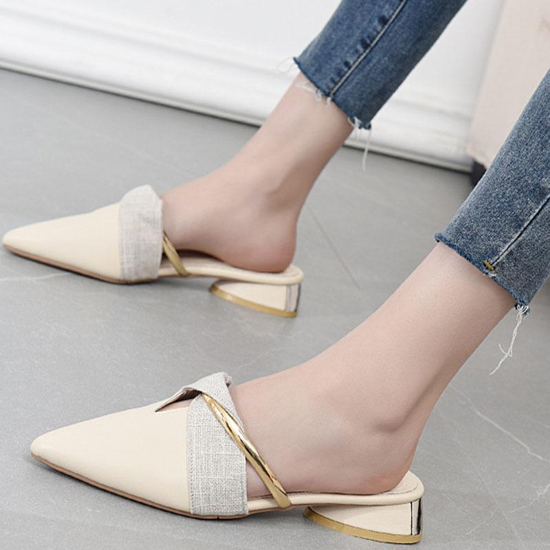 Slippers 2023 Women Pointed Toe Metal Mesh Low Heels Woman Outdoor Summer Flats Female Casual Fashion Shoes Ladies Big Size 43, Black
Slippers 2023 Women Pointed Toe Metal Mesh Low Heels Woman Outdoor Summer Flats Female Casual Fashion Shoes Ladies Big Size 43, Black