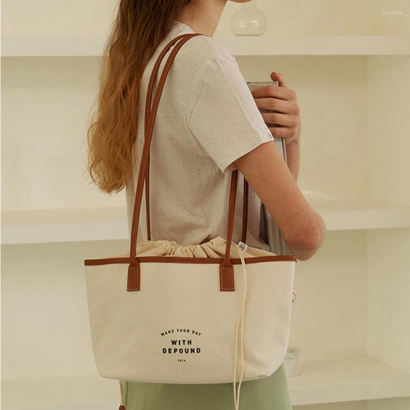 Evening Bags Korean Style Women Handbag Canvas Tote Ladies Drawstring Letter Designer Bag Shoulder For Travel Shopping, Brown
Evening Bags Korean Style Women Handbag Canvas Tote Ladies Drawstring Letter Designer Bag Shoulder For Travel Shopping, Brown