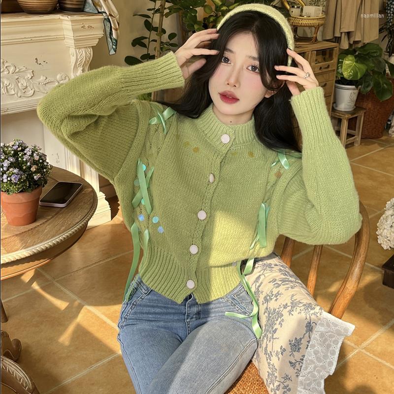 Women's Knits Autumn Sweaters Women 2023 Winter Harajuku Korean Fashion Personality Vintage Sweet Strap Sequined Knit Cardigans Sweater, Green
Women's Knits Autumn Sweaters Women 2023 Winter Harajuku Korean Fashion Personality Vintage Sweet Strap Sequined Knit Cardigans Sweater, Green