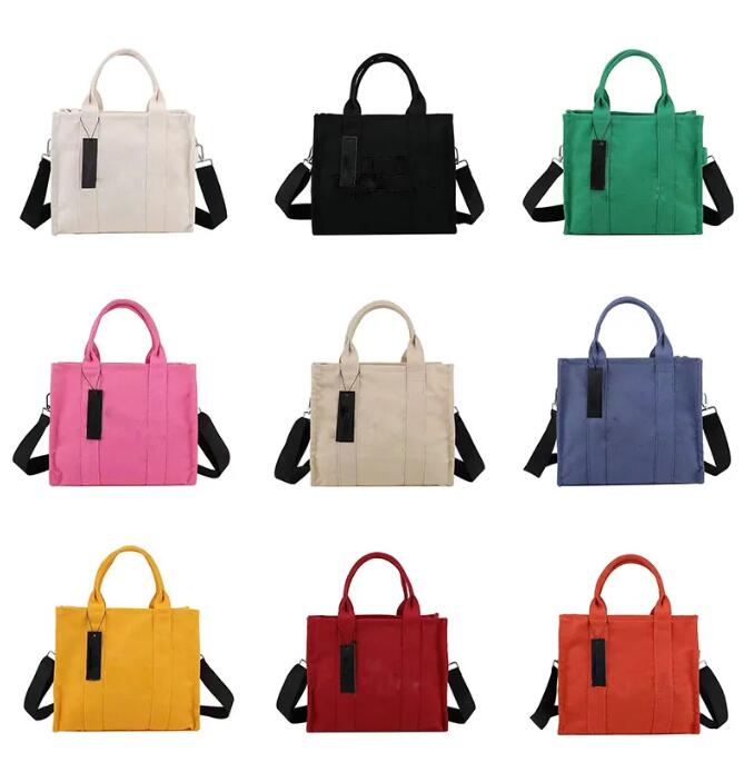 Designer Marc The Tote Bag Women Handbag Shoulder Bag Canvas Crossbody Shopping Luxury Fashion Totes Bags Black Large Handbags Jobobs Purse Marcjobob T00150, Blue