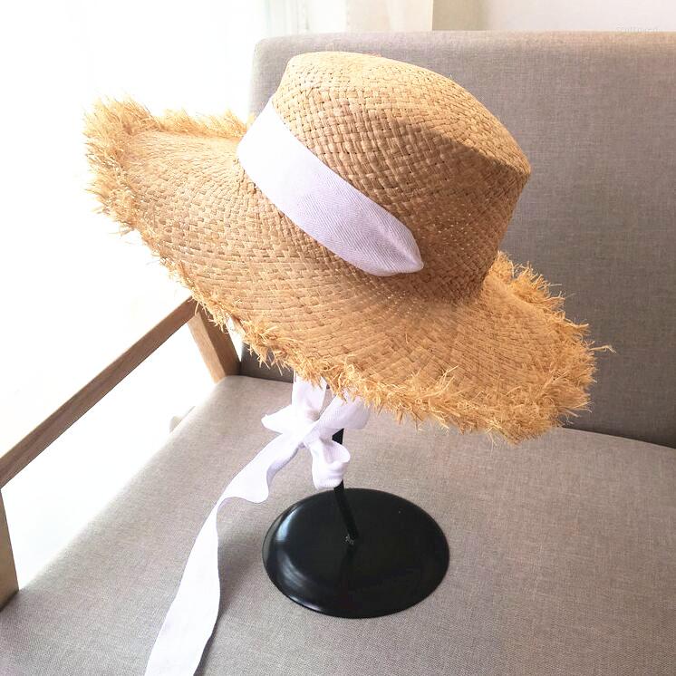 Wide Brim Hats Summer Ladies Straw Sun Hat Outdoor Women's Sunshade Handmade White Weave Ribbon Beach Caps, Khaki
Wide Brim Hats Summer Ladies Straw Sun Hat Outdoor Women's Sunshade Handmade White Weave Ribbon Beach Caps, Khaki