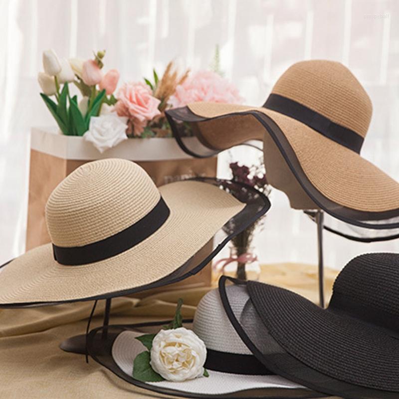 Wide Brim Hats Women Straw Hat Lace Stitching Beach Ladies 2023 Summer UV Protection Elegant Foldable Sun Shade Cap Sunhat, White
Wide Brim Hats Women Straw Hat Lace Stitching Beach Ladies 2023 Summer UV Protection Elegant Foldable Sun Shade Cap Sunhat, White