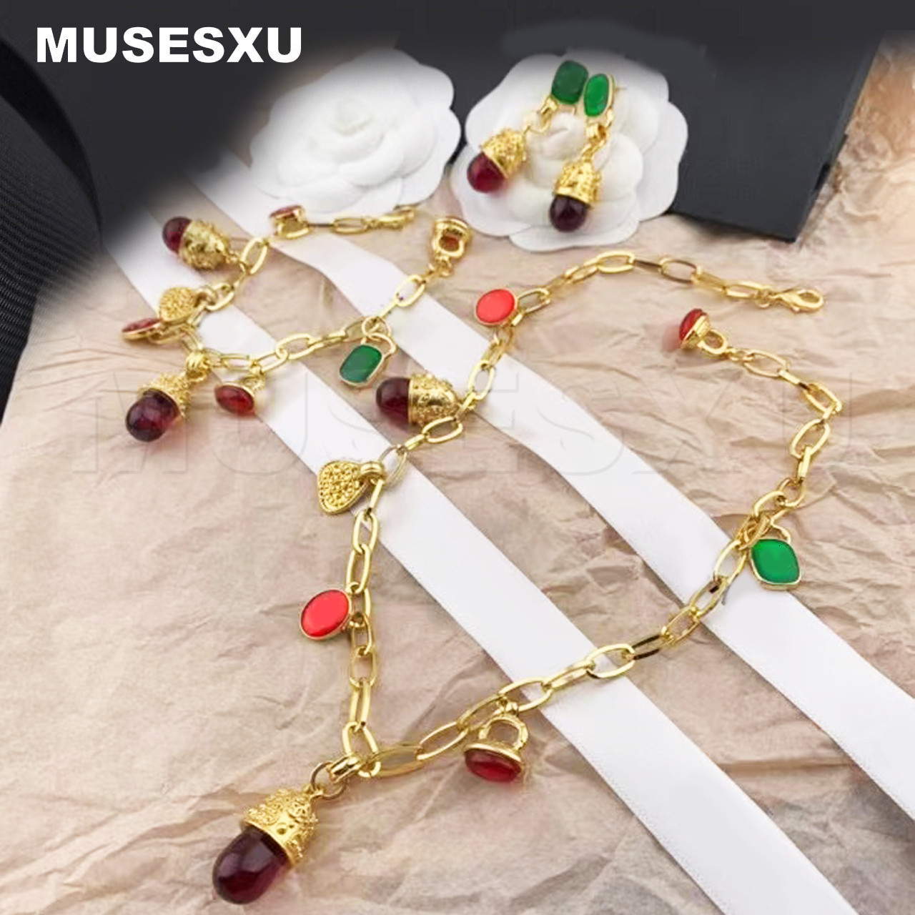 Wedding Jewelry Sets Luxury Brand Colored Semi Stone Pendant Bracelet Earrings Necklace Set For Womans Gifts 230203
Wedding Jewelry Sets Luxury Brand Colored Semi Stone Pendant Bracelet Earrings Necklace Set For Womans Gifts 230203