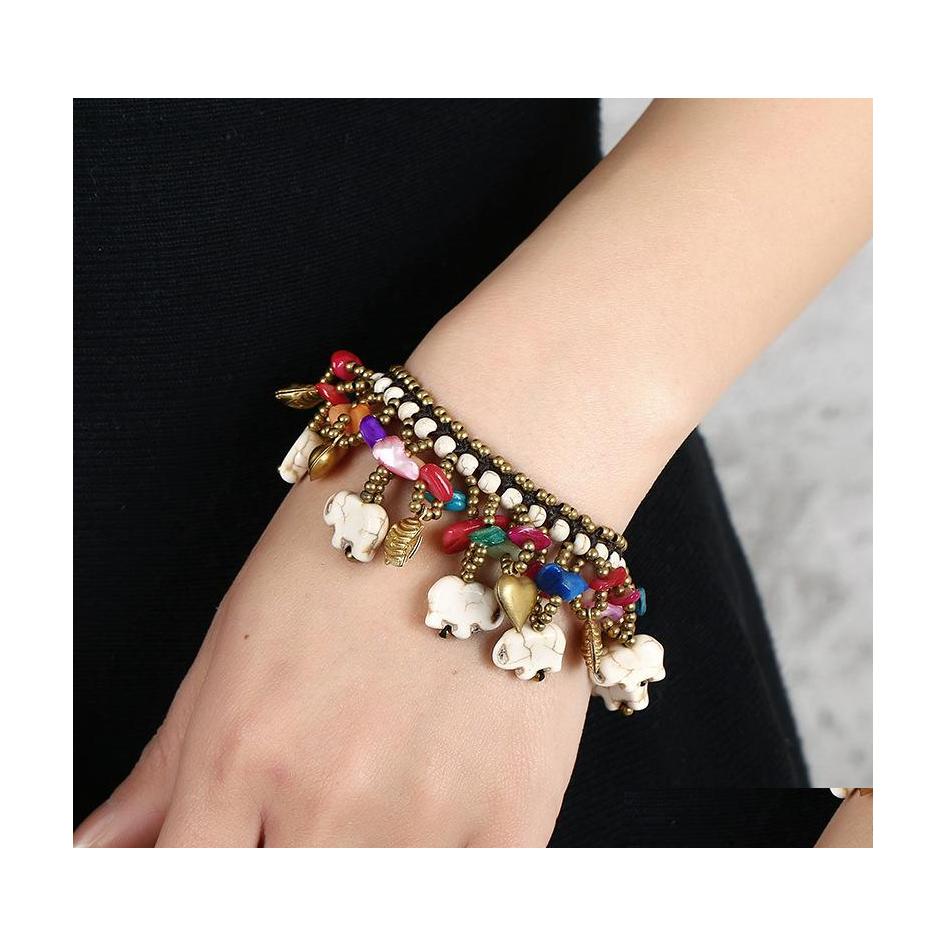 Beaded Bohemian Fashion Jewelry Strands Colorf Elephant Pendant Bracelet Handmade Wax Thread Woven Beads Bracelets Drop Delivery Dhdtm
Beaded Bohemian Fashion Jewelry Strands Colorf Elephant Pendant Bracelet Handmade Wax Thread Woven Beads Bracelets Drop Delivery Dhdtm