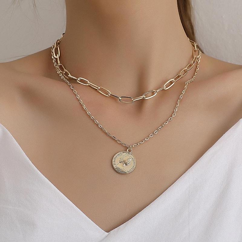 Chains Bohemian Carved Coin Pendant Punk Layered Curb Cuban Chain Choker Necklace For Women Men Gold Color Vintage Neck Jewelry Charm
Chains Bohemian Carved Coin Pendant Punk Layered Curb Cuban Chain Choker Necklace For Women Men Gold Color Vintage Neck Jewelry Charm