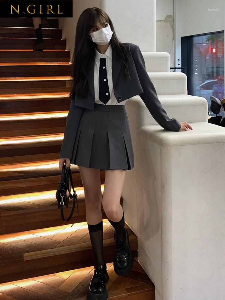 Work Dresses N GIRLS Gothiscyn Women Suits Short Jacket Pleated A-line Skirt Ladies Two-piece Set Spring Autumn Preppy Sexy Gray, Coat skirt
Work Dresses N GIRLS Gothiscyn Women Suits Short Jacket Pleated A-line Skirt Ladies Two-piece Set Spring Autumn Preppy Sexy Gray, Coat skirt