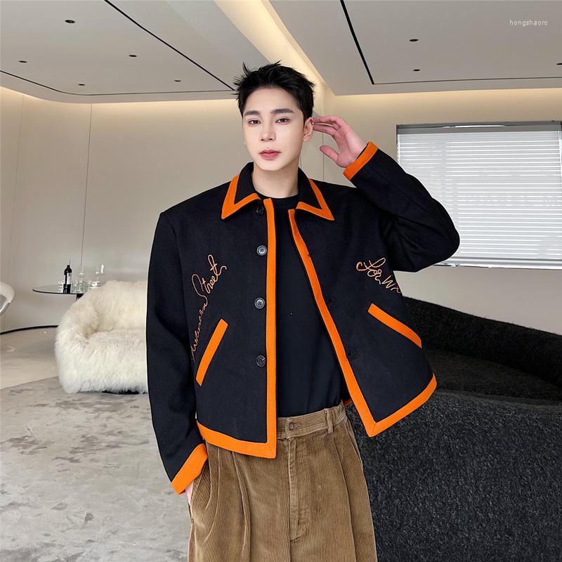 Men's Jackets Embroidery Woolen Splice Edge Short Jacket Men Korean Streetwear Fashion Vintage Casual Coat Male Spring Autumn Overcoat, 6333
Men's Jackets Embroidery Woolen Splice Edge Short Jacket Men Korean Streetwear Fashion Vintage Casual Coat Male Spring Autumn Overcoat, 6333