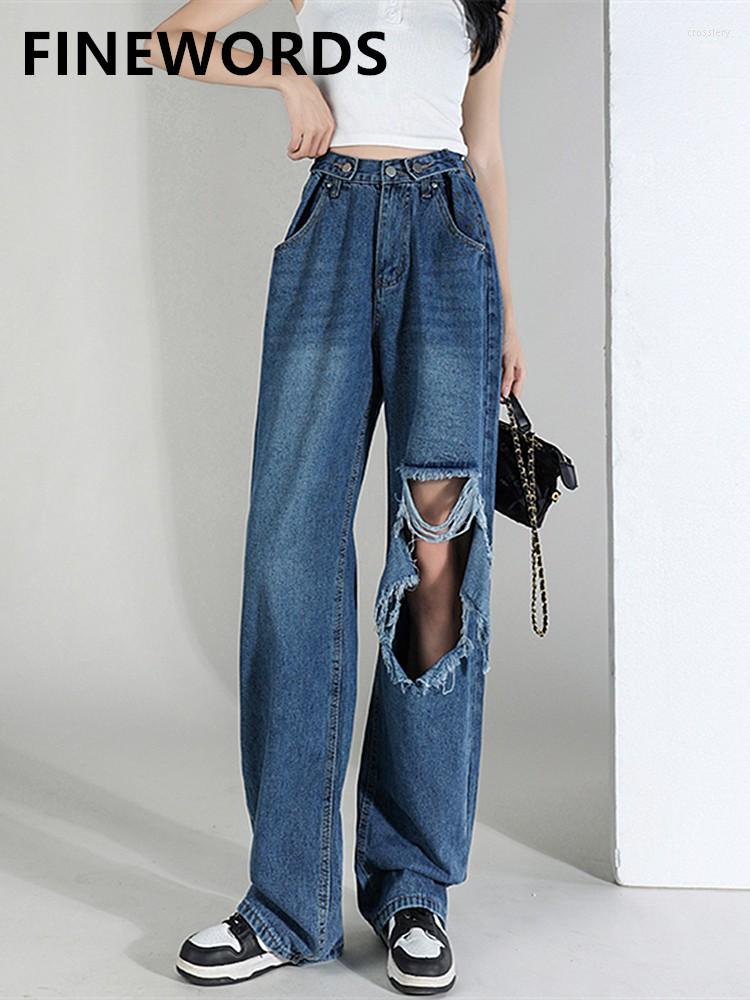 Women's Jeans FIORDS 2023 Washed Casual Streetwear Ripped Big Hole High Waist Vintage Women Korean Loose Punk, Blue
Women's Jeans FIORDS 2023 Washed Casual Streetwear Ripped Big Hole High Waist Vintage Women Korean Loose Punk, Blue