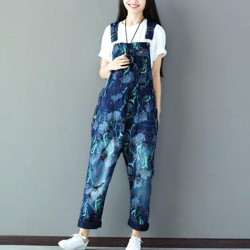 Women's Jumpsuits & Rompers Female Loose Hole Denim Overalls Vintage Washed Printed Wide Leg Dungarees TA1014SWomen's
Women's Jumpsuits & Rompers Female Loose Hole Denim Overalls Vintage Washed Printed Wide Leg Dungarees TA1014SWomen's