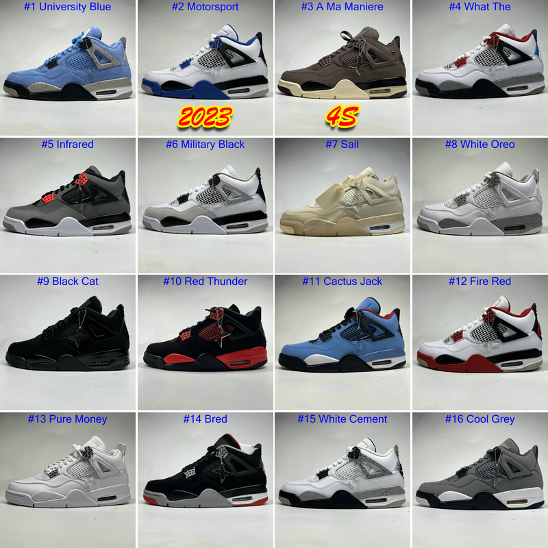 2023 Basketball Shoes Jumpman 4 4s University Blue Sail Violet Midnight Navy Cool Grey Patent Starfish Oreo Bred Black Cat Dark Mocha Man Sneakers Trainers US14, #7 sail
2023 Basketball Shoes Jumpman 4 4s University Blue Sail Violet Midnight Navy Cool Grey Patent Starfish Oreo Bred Black Cat Dark Mocha Man Sneakers Trainers US14, #7 sail