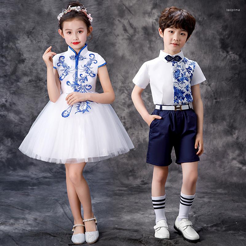 Stage Wear Kids Chorus Suit Children Day Performance Costume Boys Host Dress Blue Flower Girls Princess Skirt Fancy, Boys sets
Stage Wear Kids Chorus Suit Children Day Performance Costume Boys Host Dress Blue Flower Girls Princess Skirt Fancy, Boys sets