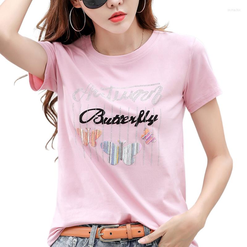 Women' T Shirts Diamonds Letter Printing Butterfly Appliques Cotton T-Shirts 2023 Spring Summer Short Sleeve Loose TShirt Soft Shiny O-Neck, Blue
Women' T Shirts Diamonds Letter Printing Butterfly Appliques Cotton T-Shirts 2023 Spring Summer Short Sleeve Loose TShirt Soft Shiny O-Neck, Blue