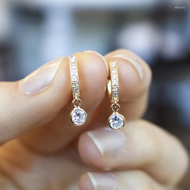 Hoop Earrings Trendy Fashion 14K Gold Plated Round White Cubic Zirconia Dangle For Women Bridal Jewelry Charming Female
Hoop Earrings Trendy Fashion 14K Gold Plated Round White Cubic Zirconia Dangle For Women Bridal Jewelry Charming Female