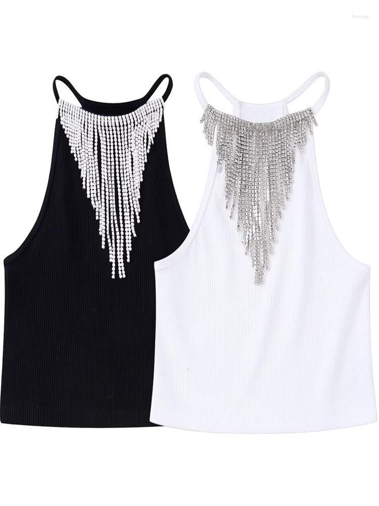 Women' Tanks ZXQJ Women 2023 Fashion Fringe With Jewel Crop Knit Tank Tops Vintage Halter Neck Sleeveless Female Camis Mujer, Picture shown
Women' Tanks ZXQJ Women 2023 Fashion Fringe With Jewel Crop Knit Tank Tops Vintage Halter Neck Sleeveless Female Camis Mujer, Picture shown