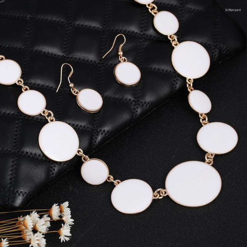 Necklace Earrings Set ZOSHI Bridal Gold Plated Circle Chain Chocker Wedding Engagement Jewelry For Women, Picture shown
Necklace Earrings Set ZOSHI Bridal Gold Plated Circle Chain Chocker Wedding Engagement Jewelry For Women, Picture shown