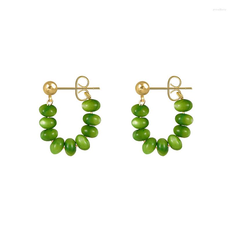 Hoop Earrings Creative Green Beaded String Color Metal Party Women's Luxury Jewelry Wedding Unusual Accessory For Girl Gift
Hoop Earrings Creative Green Beaded String Color Metal Party Women's Luxury Jewelry Wedding Unusual Accessory For Girl Gift