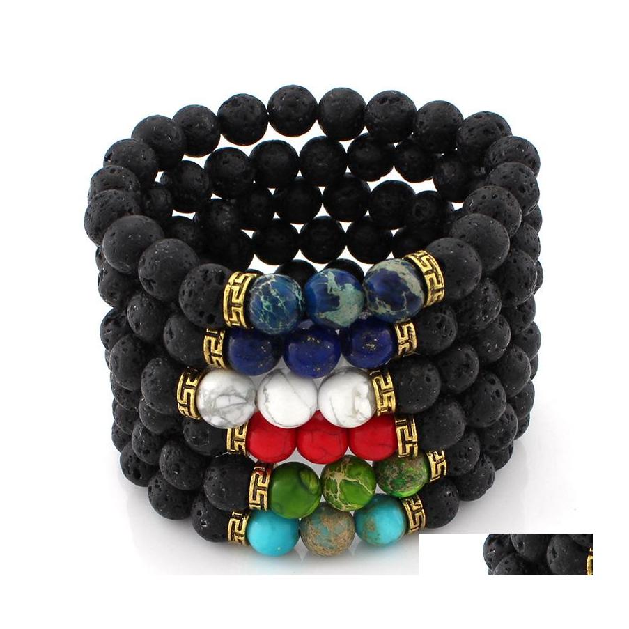 Beaded Strands 6 Designs Lava Rock Beads Charms Bracelets Womens Essential Oil Diffuser Natural Stone Beaded Bangle For Men S Chakr Otblg
Beaded Strands 6 Designs Lava Rock Beads Charms Bracelets Womens Essential Oil Diffuser Natural Stone Beaded Bangle For Men S Chakr Otblg