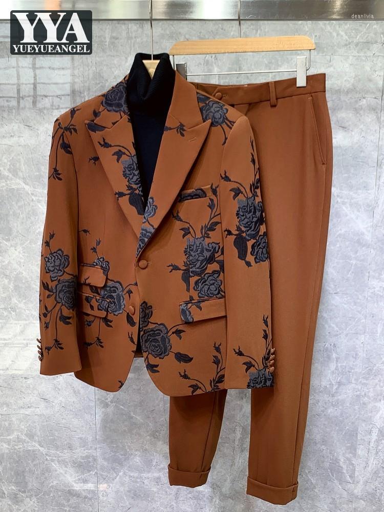 Men's Suits Groom Men Luxury Floral Emboridery Wedding Dress Suit Business Party Blazer Jacket Pants Two Piece Matching Set Slim Formal Sets, Coffee
Men's Suits Groom Men Luxury Floral Emboridery Wedding Dress Suit Business Party Blazer Jacket Pants Two Piece Matching Set Slim Formal Sets, Coffee