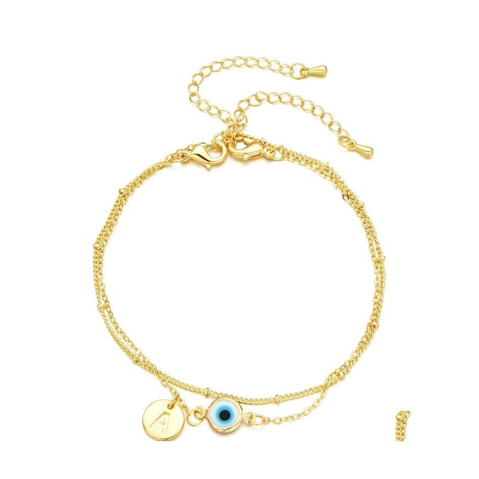 Anklets Fashion Jewelry Gold Plated Evil Eye Anklet For Women Double Layer Chain Letter A Blue Eyes Bracelet Drop Delivery Dhert
Anklets Fashion Jewelry Gold Plated Evil Eye Anklet For Women Double Layer Chain Letter A Blue Eyes Bracelet Drop Delivery Dhert