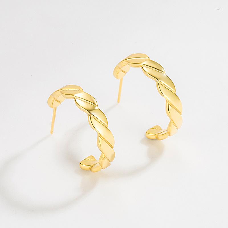 Stud Earrings Minimalist Luxury French Retro Style S925 Sterling Silver Twill Line 18k Gold Plated Fashion All-match
Stud Earrings Minimalist Luxury French Retro Style S925 Sterling Silver Twill Line 18k Gold Plated Fashion All-match
