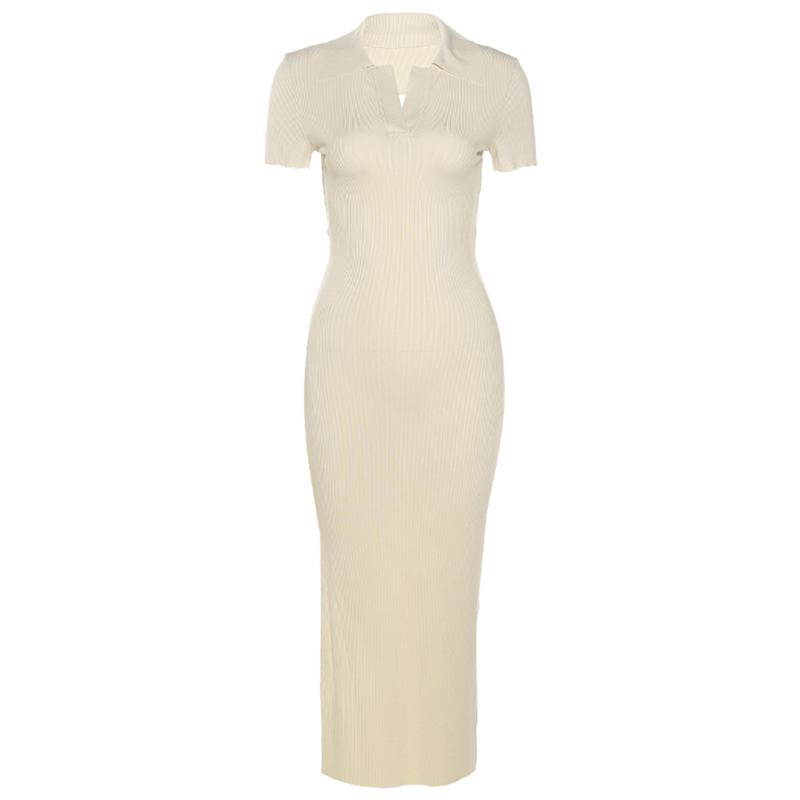 Casual Dresses Women Summer Ribbed Dress Adults Tie-up Slim-fit High Waist Backless Short Sleeve Lapel Side Slit Garment, Black
Casual Dresses Women Summer Ribbed Dress Adults Tie-up Slim-fit High Waist Backless Short Sleeve Lapel Side Slit Garment, Black