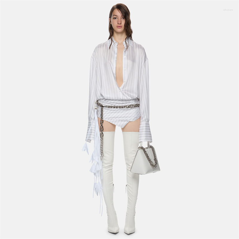 Women' Blouses Spring 2023 In Elegant Woman Korean Fashion Sexy Mini Dress Women' Cotton Stripe Shirt Big Name Long Sleeve Top Y2k, White
Women' Blouses Spring 2023 In Elegant Woman Korean Fashion Sexy Mini Dress Women' Cotton Stripe Shirt Big Name Long Sleeve Top Y2k, White
