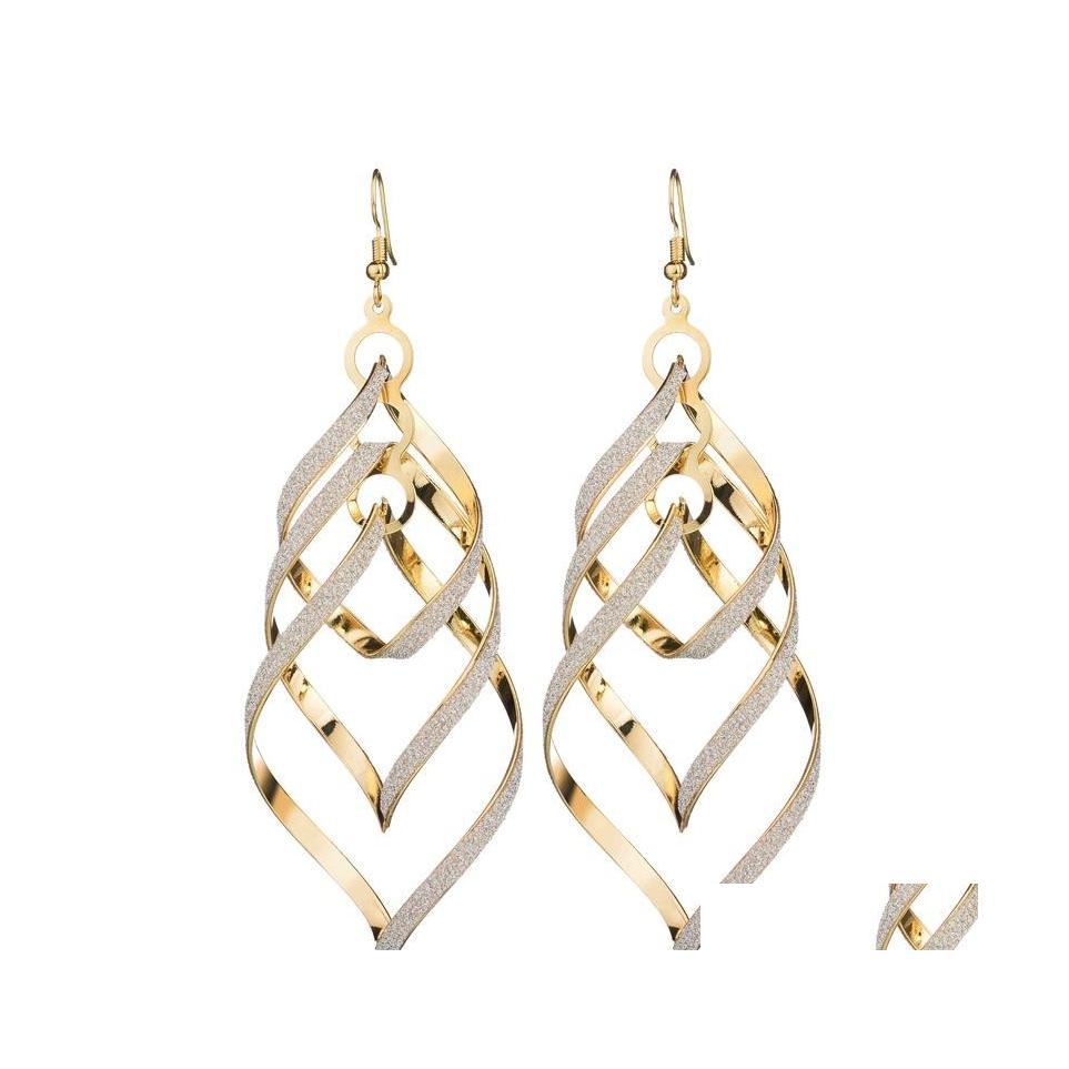 Dangle Chandelier Creative Punk Personality Spiral Earrings For Women Gold Color Geometric Fashion Metal Alloy Long Hanging Ear Je Otewd
Dangle Chandelier Creative Punk Personality Spiral Earrings For Women Gold Color Geometric Fashion Metal Alloy Long Hanging Ear Je Otewd