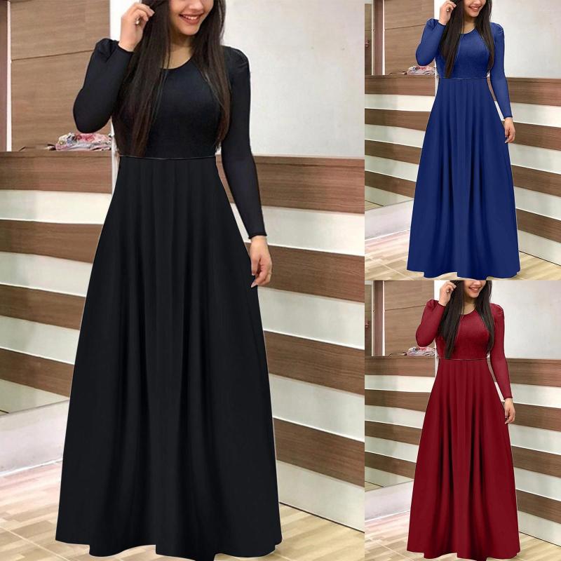 Casual Dresses Autumn Women Long Dress Fashion Soild Sleeve Maxi Female O Neck Loose Party Evening Robe Vestidos, Blue
Casual Dresses Autumn Women Long Dress Fashion Soild Sleeve Maxi Female O Neck Loose Party Evening Robe Vestidos, Blue