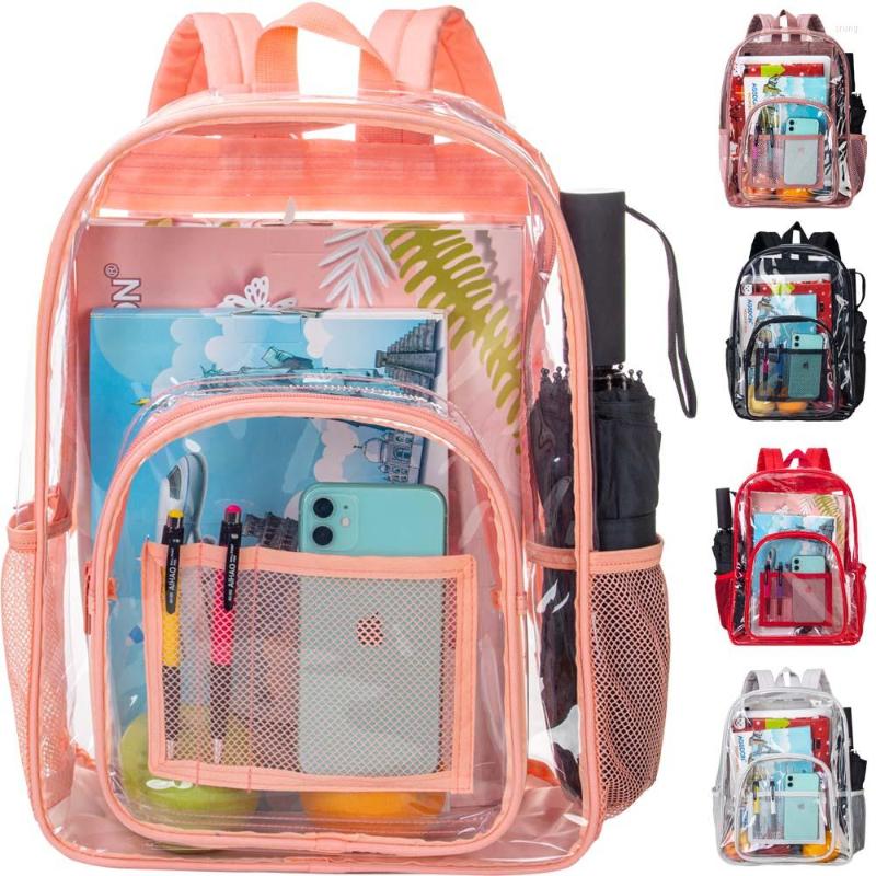 Backpack Clear Heavy Duty Transparent Bookbag See Through PVC School Bag For Women Men - Orange, Black
Backpack Clear Heavy Duty Transparent Bookbag See Through PVC School Bag For Women Men - Orange, Black