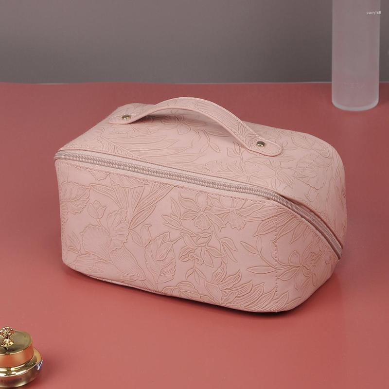 Cosmetic Bags Floral Pattern Pu Leather Bag Women Portable Travel Toiletries Storage Organizer Girls Makeup Pouch Waterproof Handbags, Beige
Cosmetic Bags Floral Pattern Pu Leather Bag Women Portable Travel Toiletries Storage Organizer Girls Makeup Pouch Waterproof Handbags, Beige
