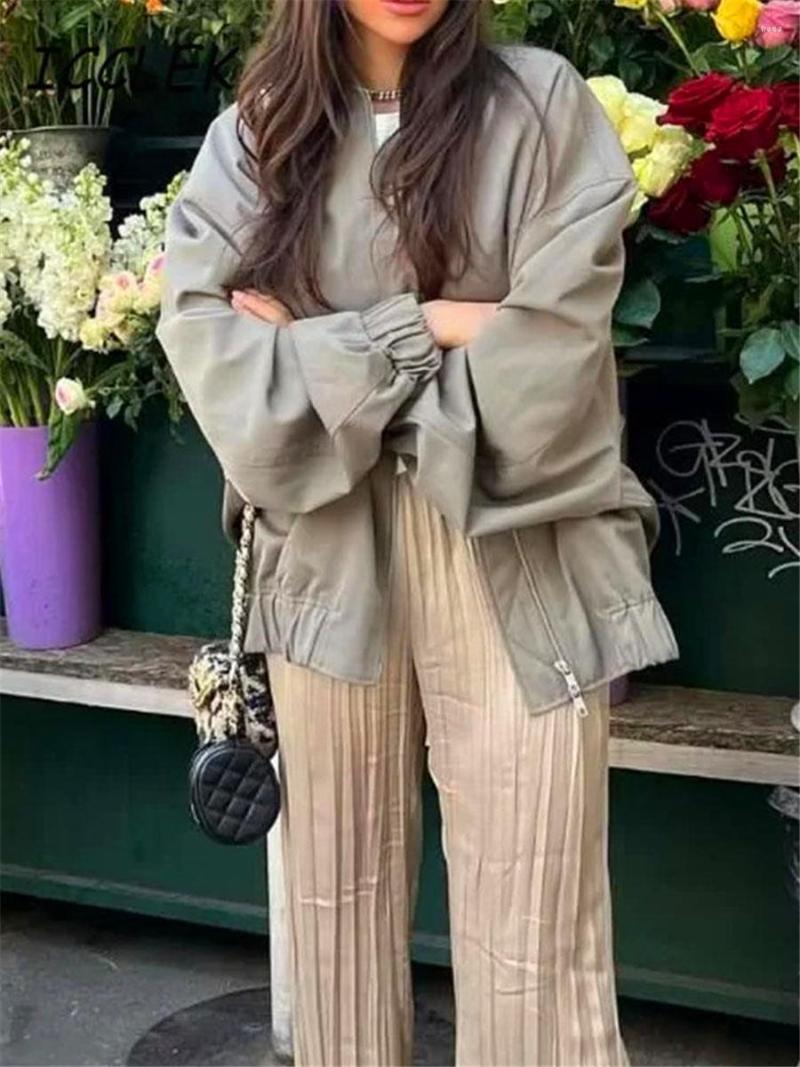 Women' Jackets Women Jacket Gray Zipper Bomber 2023 Autumn Oversized Outwear Coats Female Chic Bf Women' Dime Coat Mujer
Women' Jackets Women Jacket Gray Zipper Bomber 2023 Autumn Oversized Outwear Coats Female Chic Bf Women' Dime Coat Mujer