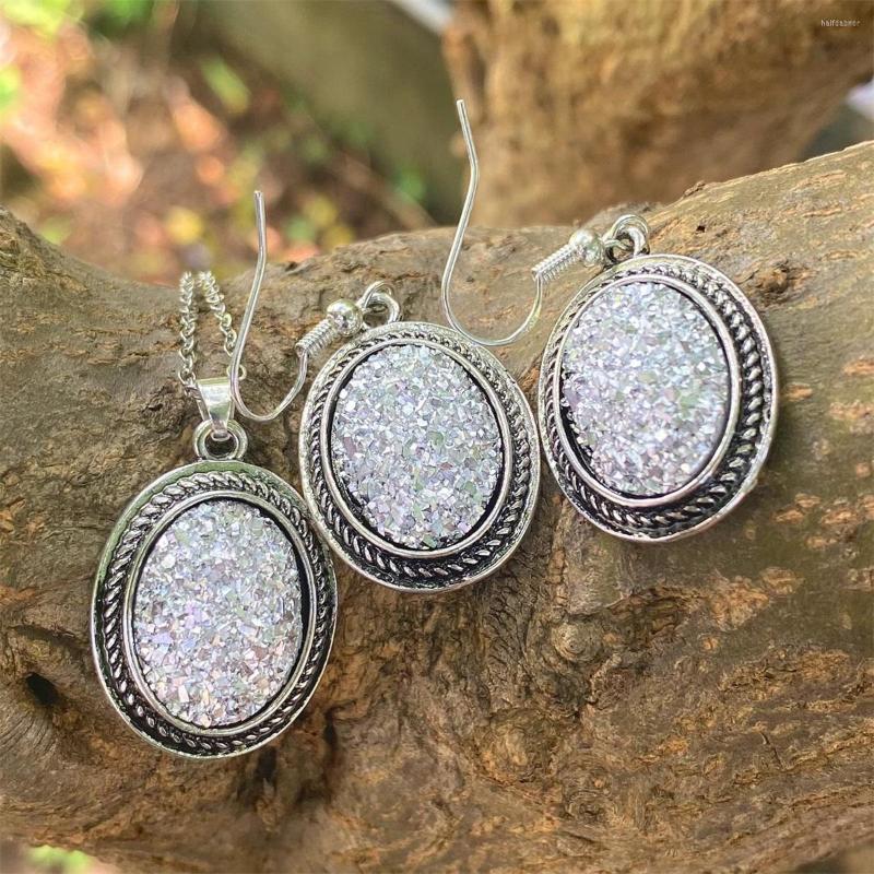 Necklace Earrings Set ANGLANG Luxury Round White Imitation Stone Engagement Earring For Bridal Wedding Jewelry Gift Women, Picture shown
Necklace Earrings Set ANGLANG Luxury Round White Imitation Stone Engagement Earring For Bridal Wedding Jewelry Gift Women, Picture shown