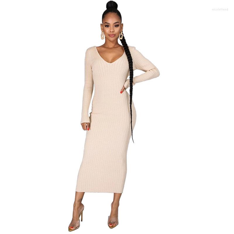 Casual Dresses European Style Knit Woman Dress V-neck Long Sleeve Vestido Sheath Autumn Winter, Blue
Casual Dresses European Style Knit Woman Dress V-neck Long Sleeve Vestido Sheath Autumn Winter, Blue