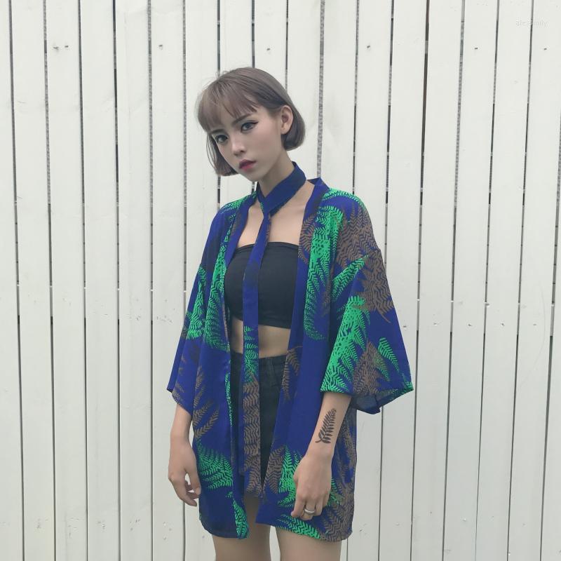 Women's Jackets Loose Japanese Kimono Leaf Print Harajuku Sunscreen Jacket Women, Blue
Women's Jackets Loose Japanese Kimono Leaf Print Harajuku Sunscreen Jacket Women, Blue