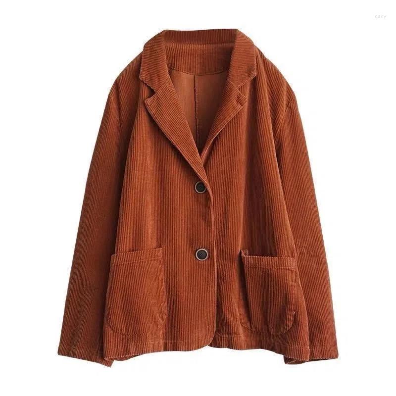 Women's Jackets 2023 Spring Autumn Corduroy Suit Jacket Woman Blazer Vintage Loose Long Sleeve Fashion Pocket Coat Tops Female, Purple
Women's Jackets 2023 Spring Autumn Corduroy Suit Jacket Woman Blazer Vintage Loose Long Sleeve Fashion Pocket Coat Tops Female, Purple