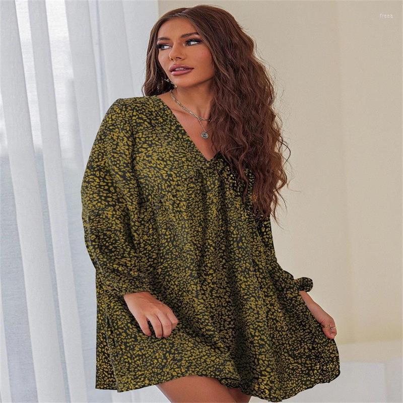 Casual Dresses Women Printed Lantern Sleeve V-neck Loose Dress Spring And Autumn Everyday Comfortable, Black
Casual Dresses Women Printed Lantern Sleeve V-neck Loose Dress Spring And Autumn Everyday Comfortable, Black