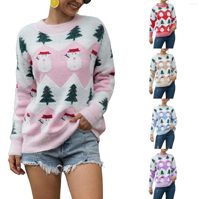 Women' Sweaters Christmas Tree Snowman Women Knit Sweater 2023 Brand Comfortable Long Sleeve Round Neck Pullover For Lady, Pink
Women' Sweaters Christmas Tree Snowman Women Knit Sweater 2023 Brand Comfortable Long Sleeve Round Neck Pullover For Lady, Pink