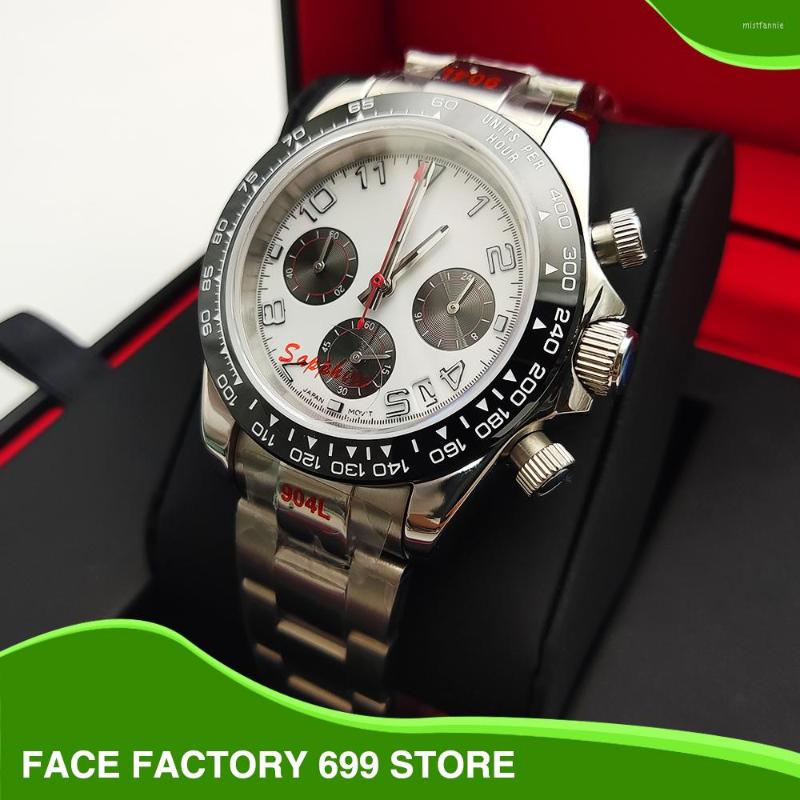 Wristwatches 40mm Quartz Chronograph Men's Watch Using VK63 Movement Sapphire Crystal Panda Clock Suitable For Business Men
Wristwatches 40mm Quartz Chronograph Men's Watch Using VK63 Movement Sapphire Crystal Panda Clock Suitable For Business Men