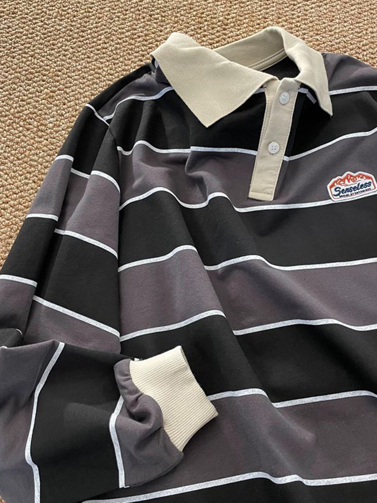 Women's T-Shirt Autumn Striped POLO Shirts Casual Long-sleeved Women Tops Fashion Retro Loose Couple Sweatshirt Preppy Vintage Lapel Tops Shirts 230203, Apricot
Women's T-Shirt Autumn Striped POLO Shirts Casual Long-sleeved Women Tops Fashion Retro Loose Couple Sweatshirt Preppy Vintage Lapel Tops Shirts 230203, Apricot