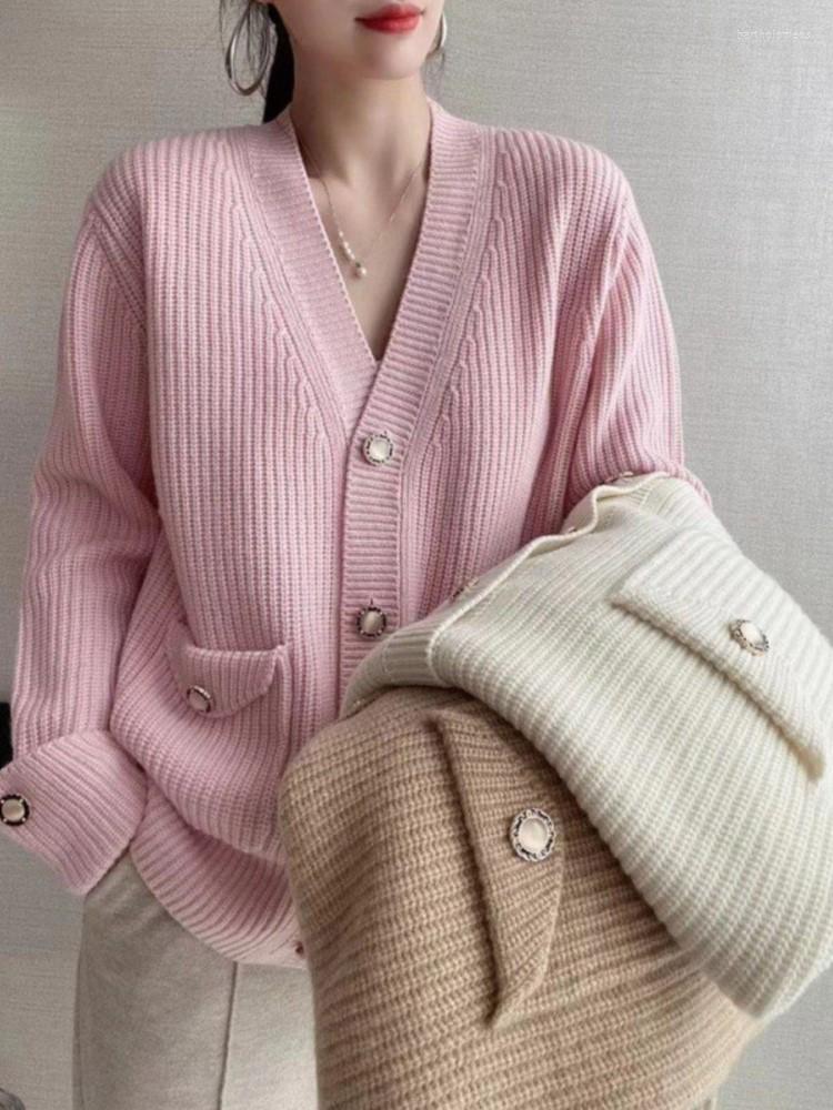 Women's Knits M GIRLS Autumn Korean Women Knitting Cardigans Thick Long Sleeve Casual Loose Solid Sweater Singles Button V Neck Outerwear, Pink
Women's Knits M GIRLS Autumn Korean Women Knitting Cardigans Thick Long Sleeve Casual Loose Solid Sweater Singles Button V Neck Outerwear, Pink