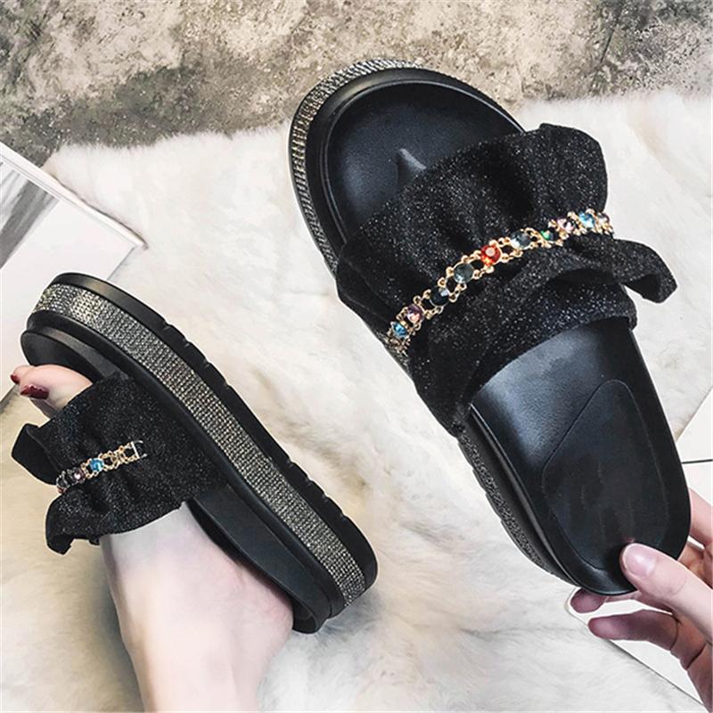 Slippers Crystal Women Summer Platform Shoes 2023 Fashion Flat Slides Basic Black Ladies Casual Outdoor, Black 5cm heel
Slippers Crystal Women Summer Platform Shoes 2023 Fashion Flat Slides Basic Black Ladies Casual Outdoor, Black 5cm heel