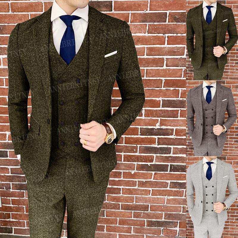 Men's Suits & Blazers 2023 Brand Dark Green Tweed Groom Wedding Suit Tuxedo Slim Fit Charcoal Blazer Vest Pants 3 Piece Tailored Fashion For
Men's Suits & Blazers 2023 Brand Dark Green Tweed Groom Wedding Suit Tuxedo Slim Fit Charcoal Blazer Vest Pants 3 Piece Tailored Fashion For