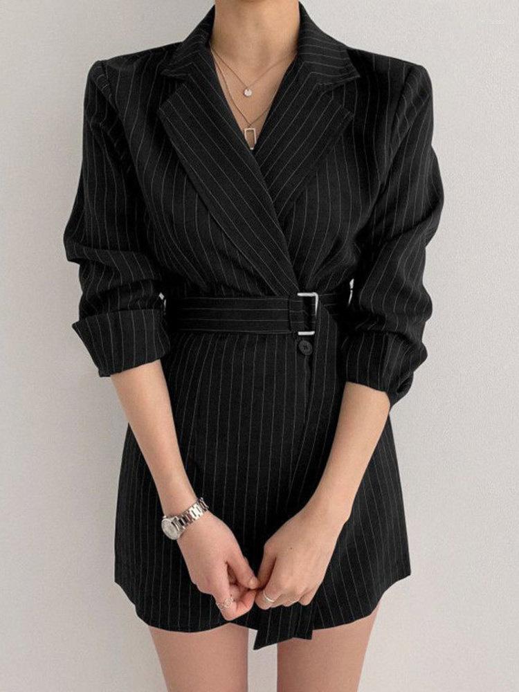 Casual Dresses Korean Chic Office Lady Vintage Striped Notched Collar Mini Dress Women Lace Up Waist Blazer 2023 Autumn G749, Black
Casual Dresses Korean Chic Office Lady Vintage Striped Notched Collar Mini Dress Women Lace Up Waist Blazer 2023 Autumn G749, Black