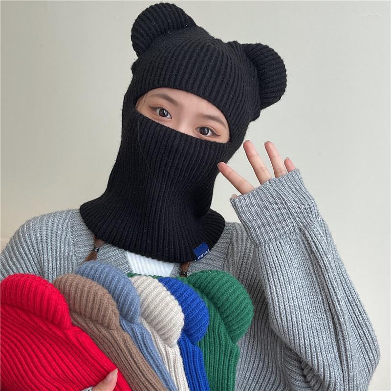 Berets 2023 Balaclava Hat Winter Knitted Pullover Cap Bear Ears Outdoor Warm Riding Windproof Integrated Scarf Skullies Beanie, Black
Berets 2023 Balaclava Hat Winter Knitted Pullover Cap Bear Ears Outdoor Warm Riding Windproof Integrated Scarf Skullies Beanie, Black