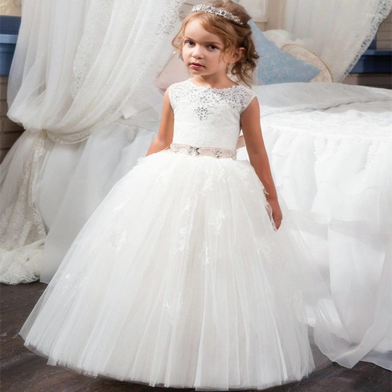 Girl Dresses Flower Kid Party Pageant Princess Formal Sleeveless Lace Appliques Communion, White
Girl Dresses Flower Kid Party Pageant Princess Formal Sleeveless Lace Appliques Communion, White