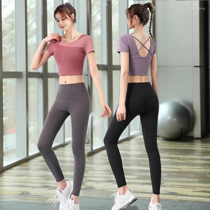 Active Sets 2PCS Women Yoga Set Workout Sportswear Gym Clothing Fitness Short Sleeve Crop Top High Waist Leggings Sports Suits, Purple black
Active Sets 2PCS Women Yoga Set Workout Sportswear Gym Clothing Fitness Short Sleeve Crop Top High Waist Leggings Sports Suits, Purple black