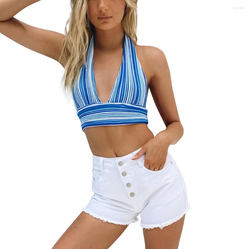 Women's Tanks Blue Sexy Bandage Halter Crop Tops For Women Sleeveless Backless Club Party Chic Wrap Cropped Top
Women's Tanks Blue Sexy Bandage Halter Crop Tops For Women Sleeveless Backless Club Party Chic Wrap Cropped Top