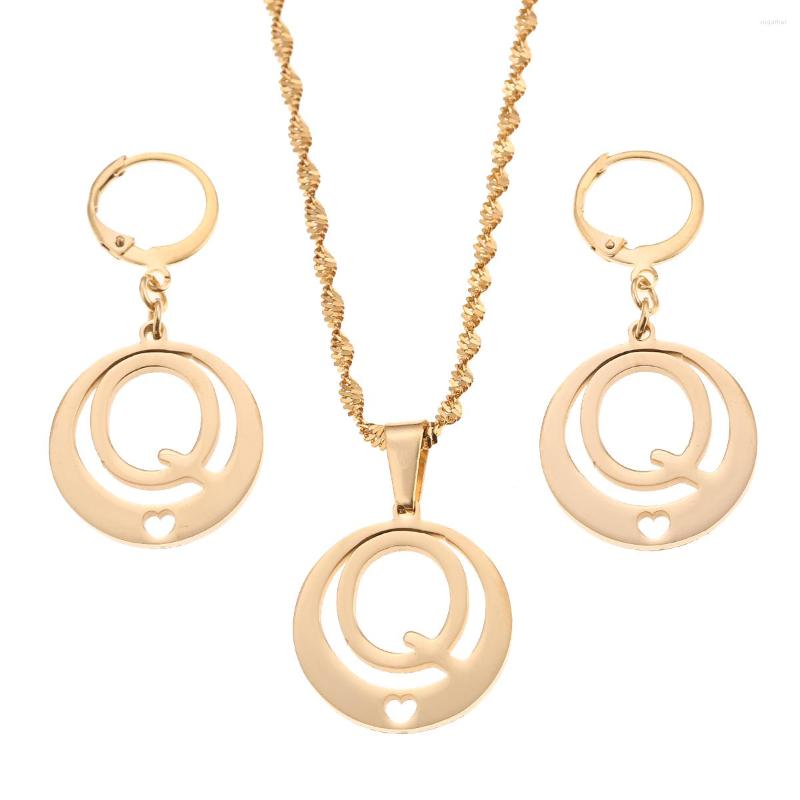 Necklace Earrings Set Trendy Simple Glossy Gold Color Heart Wedding QQ Letters Necklaces Alphabet Jewelry For Women Anniversary Gifts, Picture shown
Necklace Earrings Set Trendy Simple Glossy Gold Color Heart Wedding QQ Letters Necklaces Alphabet Jewelry For Women Anniversary Gifts, Picture shown