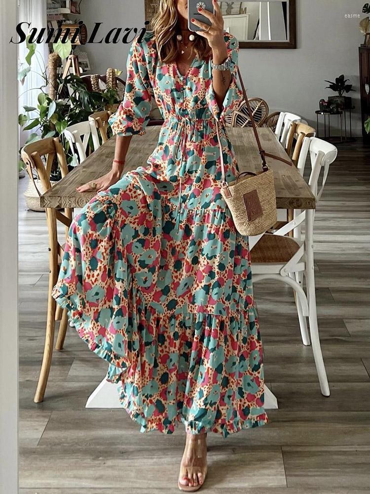 Casual Dresses 2023 Boho Vintage Pattern Print Long Dress Spring Women Micro Folds Beach Maxi Woman Elegant Drawstring Lace Up Sundress, 01 print
Casual Dresses 2023 Boho Vintage Pattern Print Long Dress Spring Women Micro Folds Beach Maxi Woman Elegant Drawstring Lace Up Sundress, 01 print